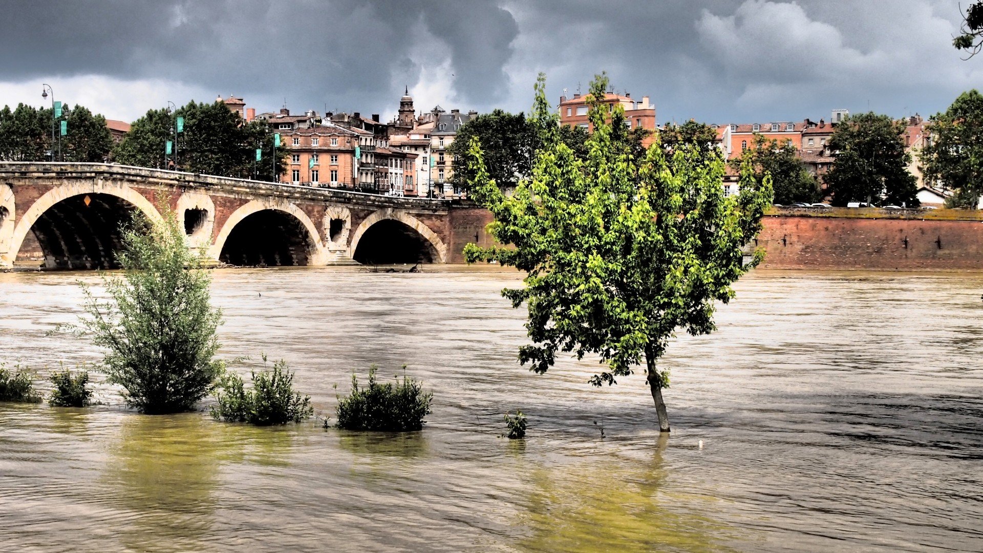 Toulouse, Pont Neuf, Garonne, France Wallpaper