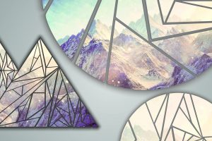 multiple display, Mountain, Shapes, Triangle, Circles, Poly, Snow, CMYK