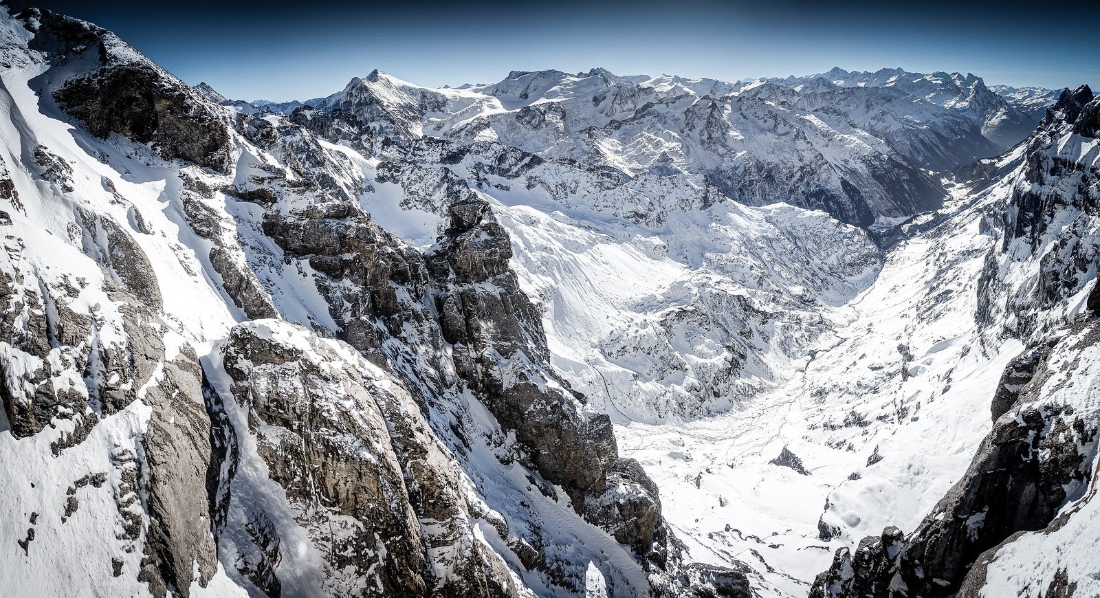 mountain, Snow, Cliff, Snowy peak Wallpaper
