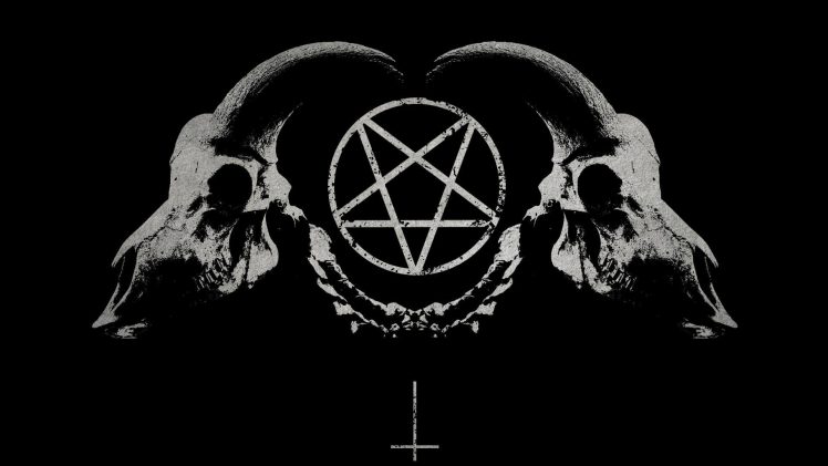 Satan, Skull, Pentagram HD Wallpaper Desktop Background