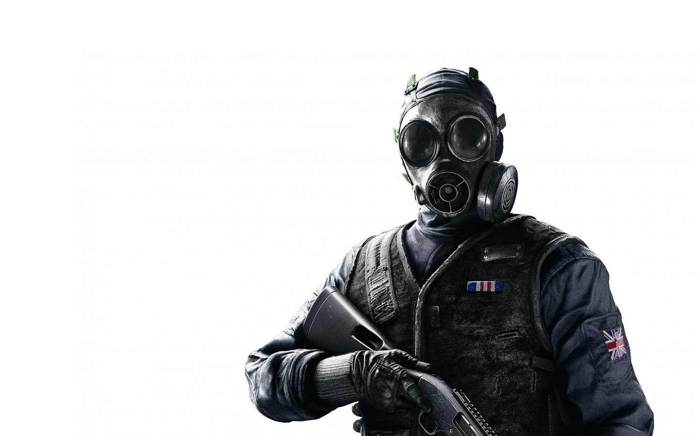 gas masks, Shotgun Wallpaper