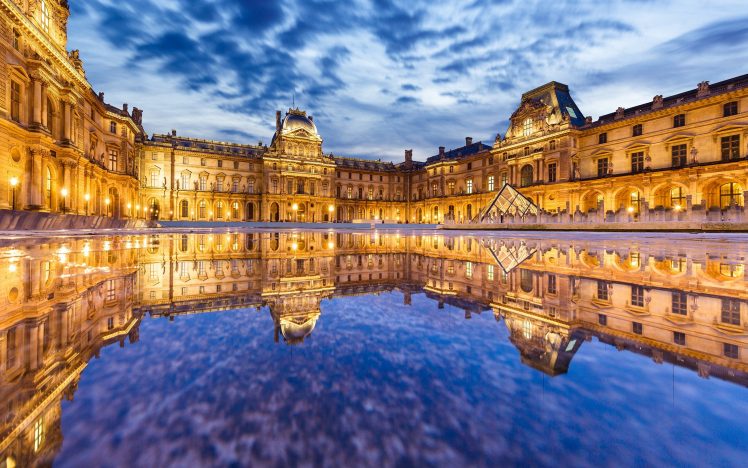 city, Louvre, Paris, France HD Wallpaper Desktop Background