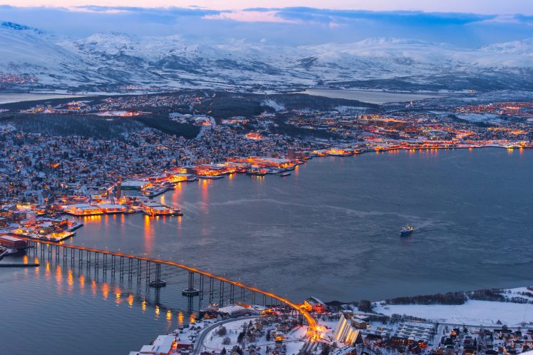 city, River, Tromsø, Norway HD Wallpaper Desktop Background