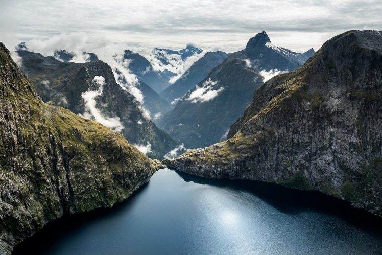 mountains, River, Lake, Snow HD Wallpaper Desktop Background