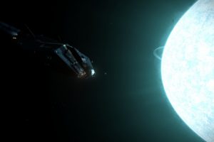 Elite: Dangerous, ASP Explorer, Planet, Stars, Spaceship
