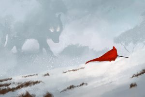 Red Riding Hood, Snow, Wolf, Sword, Red