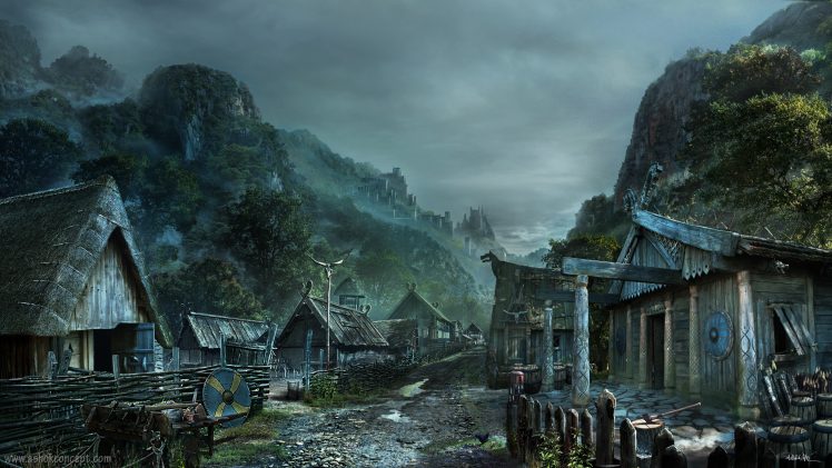 Vikings, Village HD Wallpaper Desktop Background