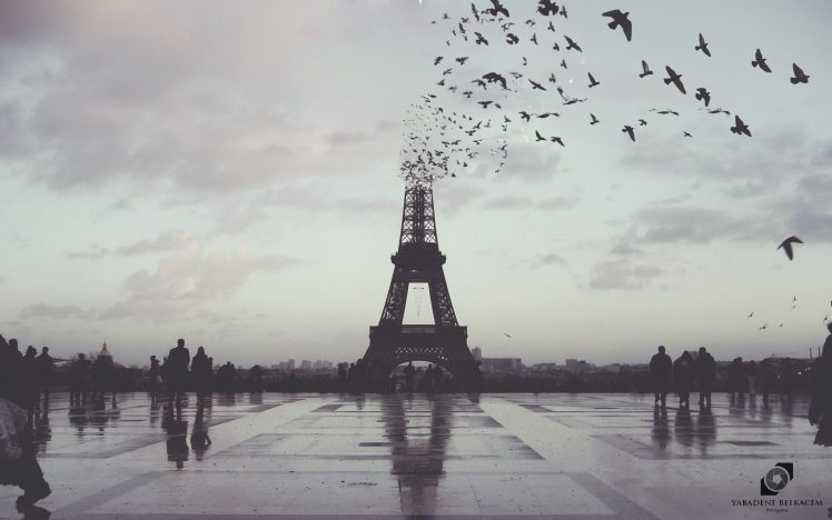 Paris, Photo manipulation, Photoshop, City, France, Eiffel Tower HD Wallpaper Desktop Background