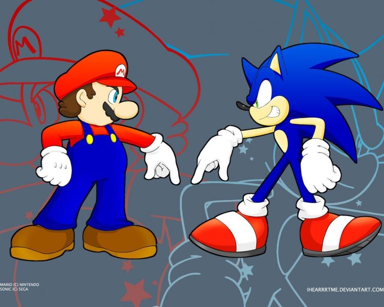 Sonic, Sonic the Hedgehog, Super Mario HD Wallpaper Desktop Background