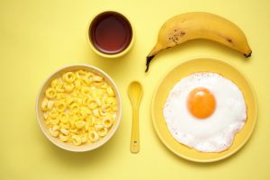 food, Breakfast, Yellow, Bananas, Eggs
