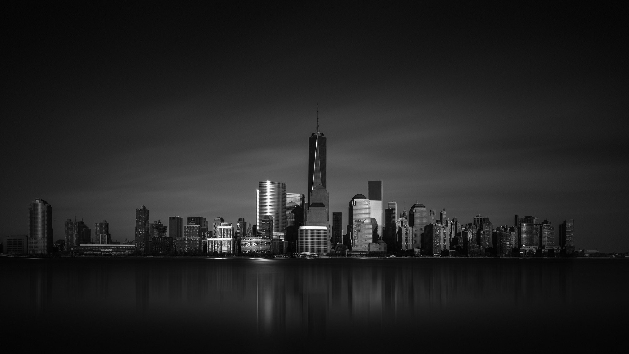 city, New York City, Monochrome Wallpaper
