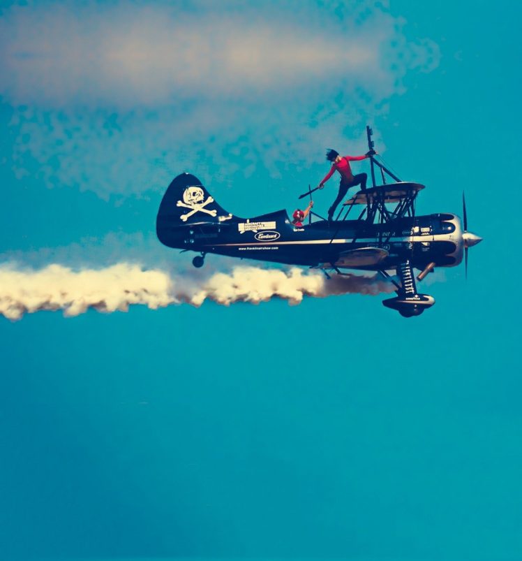 airplane, Sky show, Smoke, War, Sword, Fighting, Air pirates HD Wallpaper Desktop Background