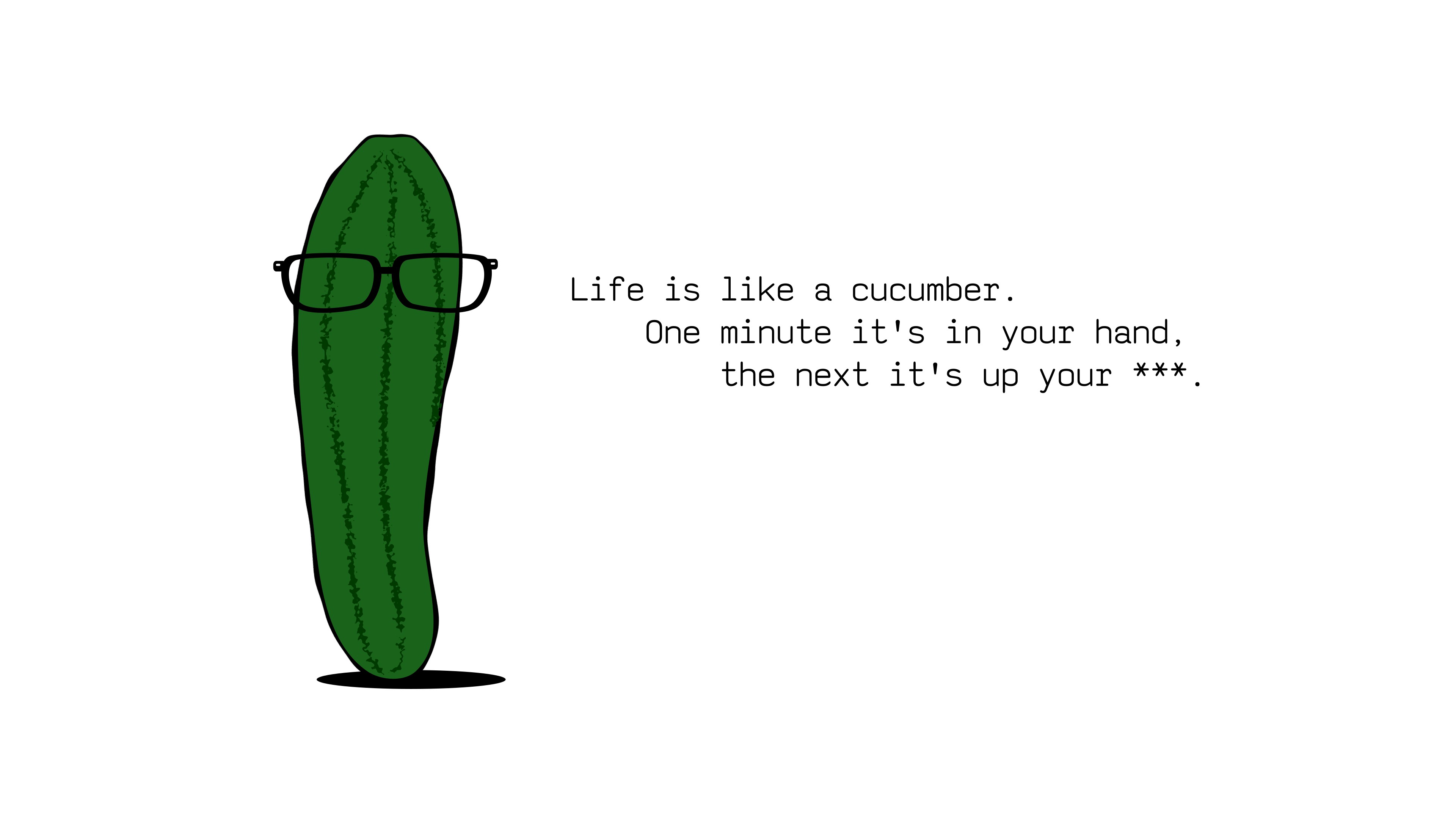 cucumbers, Quote, Simple, Vector, Glasses Wallpaper