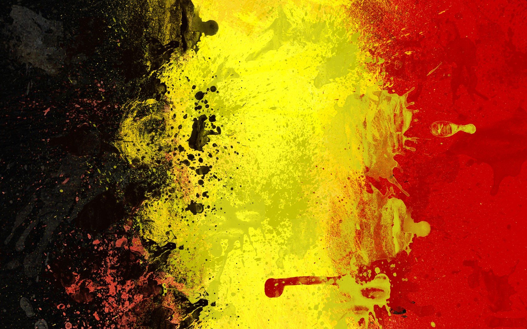 Belgium, Flag, Black, Yellow, Red, Painting Wallpaper