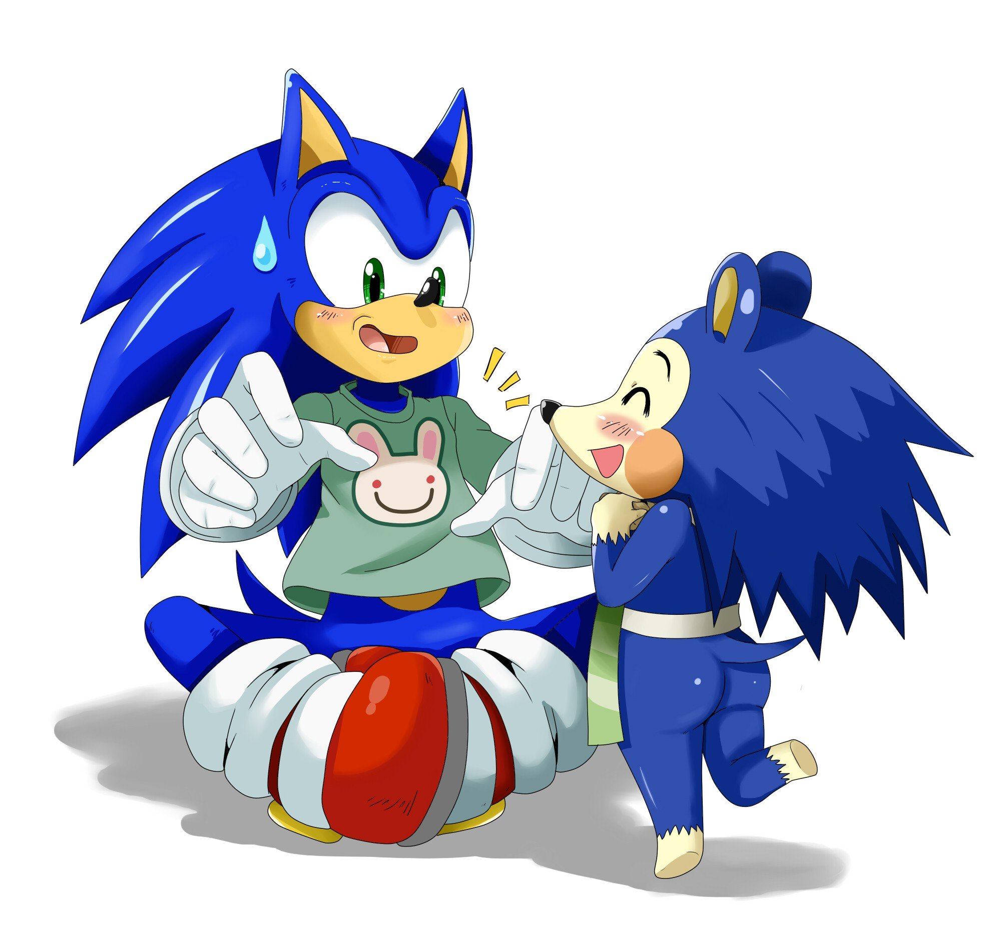 Sonic, Sonic the Hedgehog, Animal Crossing, Crossover Wallpaper