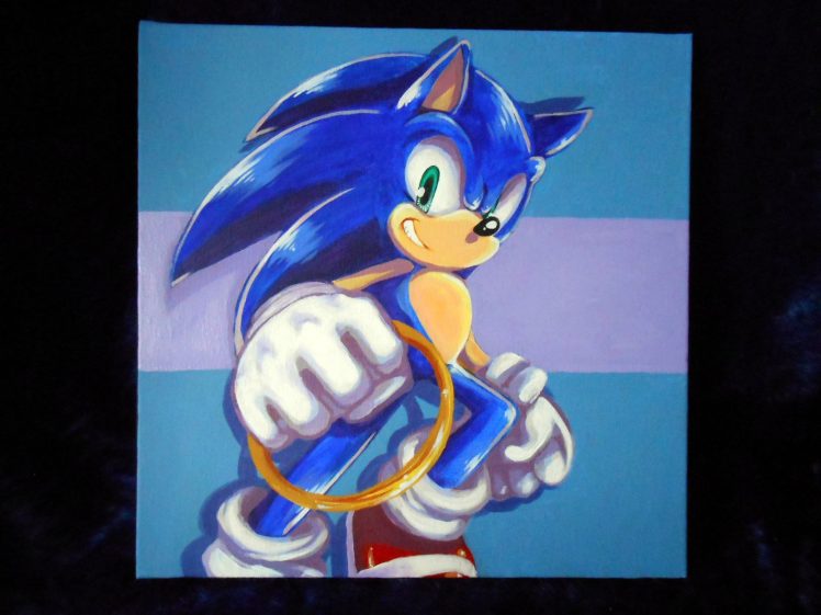 Sonic, Sonic the Hedgehog, Painting HD Wallpaper Desktop Background