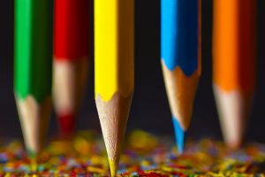 pencils, Colorful pencils, Wood, Yellow, Green, Blue, Orange, Red
