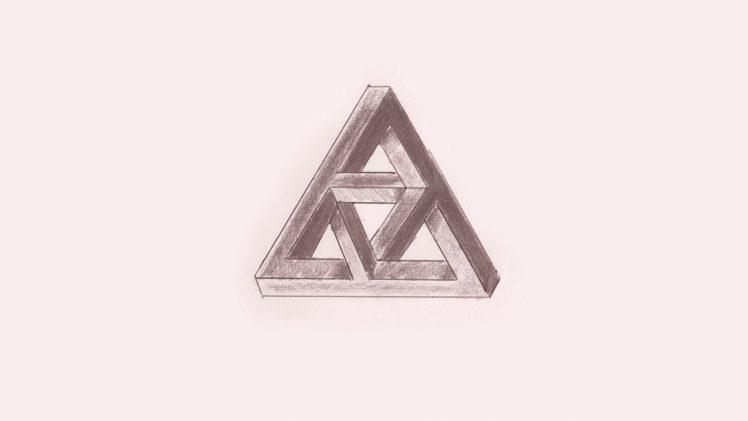 triangle, Penrose triangle, Drawing, Sketches HD Wallpaper Desktop Background