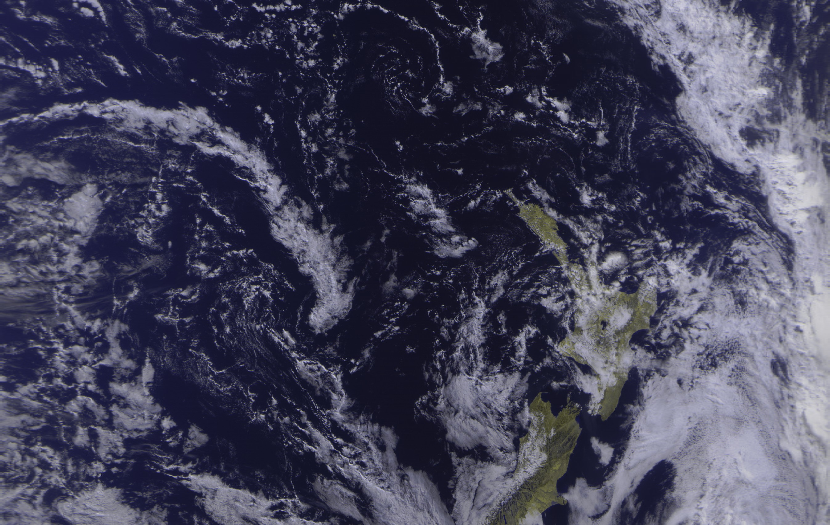 New Zealand, Meteor M N2, Satellite imagery Wallpaper