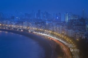 Bing, City, Lantern, Night, Cityscape, Traffic, Water, Building, Mumbai