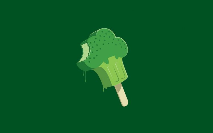 minimalism, Green, Ice cream HD Wallpaper Desktop Background