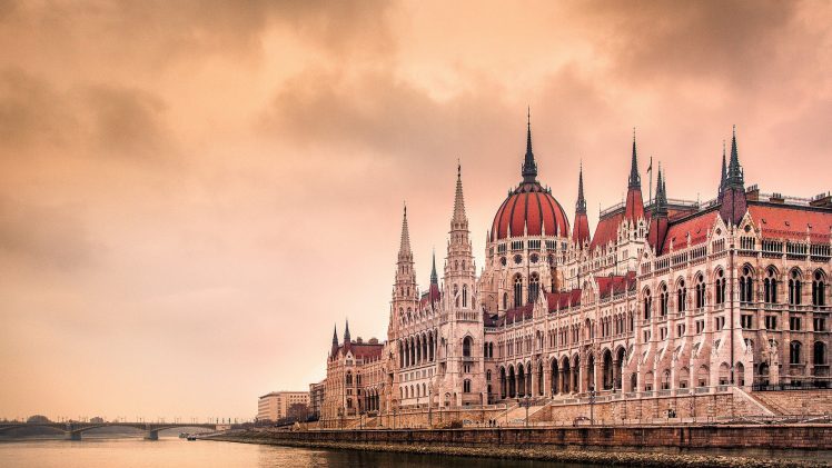 building, Budapest, Hungary, Hungarian Parliament Building, Architecture, Gothic architecture HD Wallpaper Desktop Background