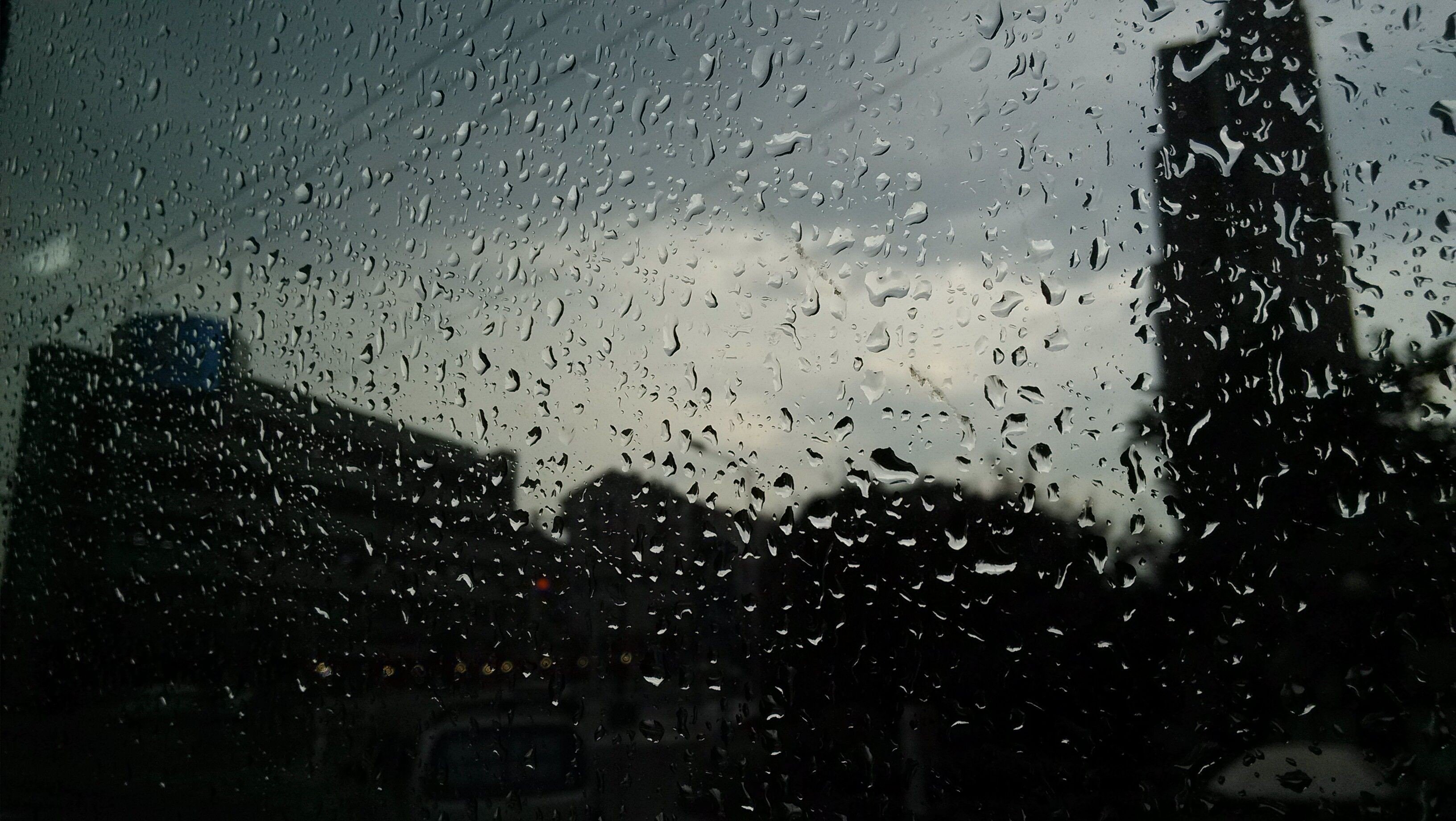 water drops, Window, Street Wallpaper