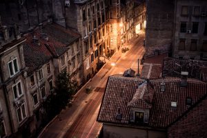 cityscape, Apartments, Street light, Motion blur