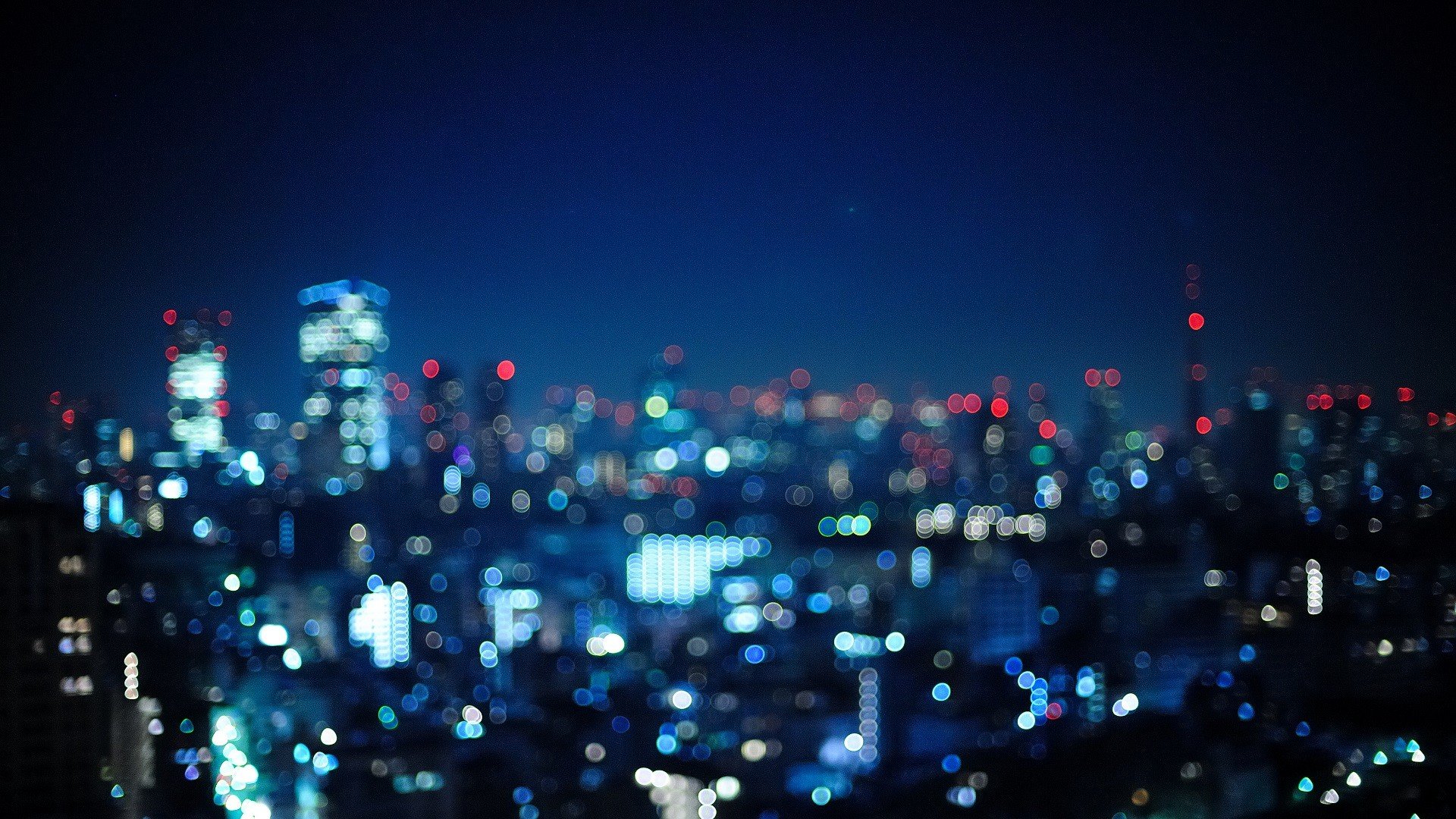 city, Cityscape, Lights, City lights, Blurred Wallpaper