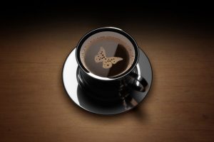 mugs, Coffee, Butterfly, Macro