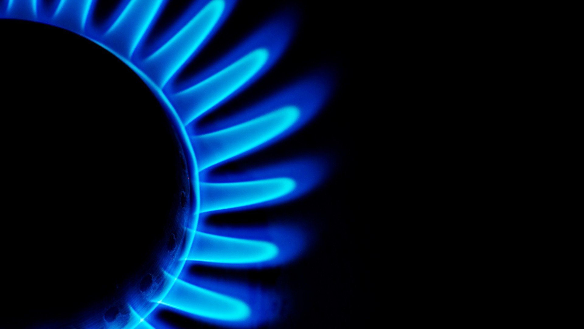 simple background, Circle, Fire, Blue flames, Black background, Minimalism, Blue, Simple Wallpaper