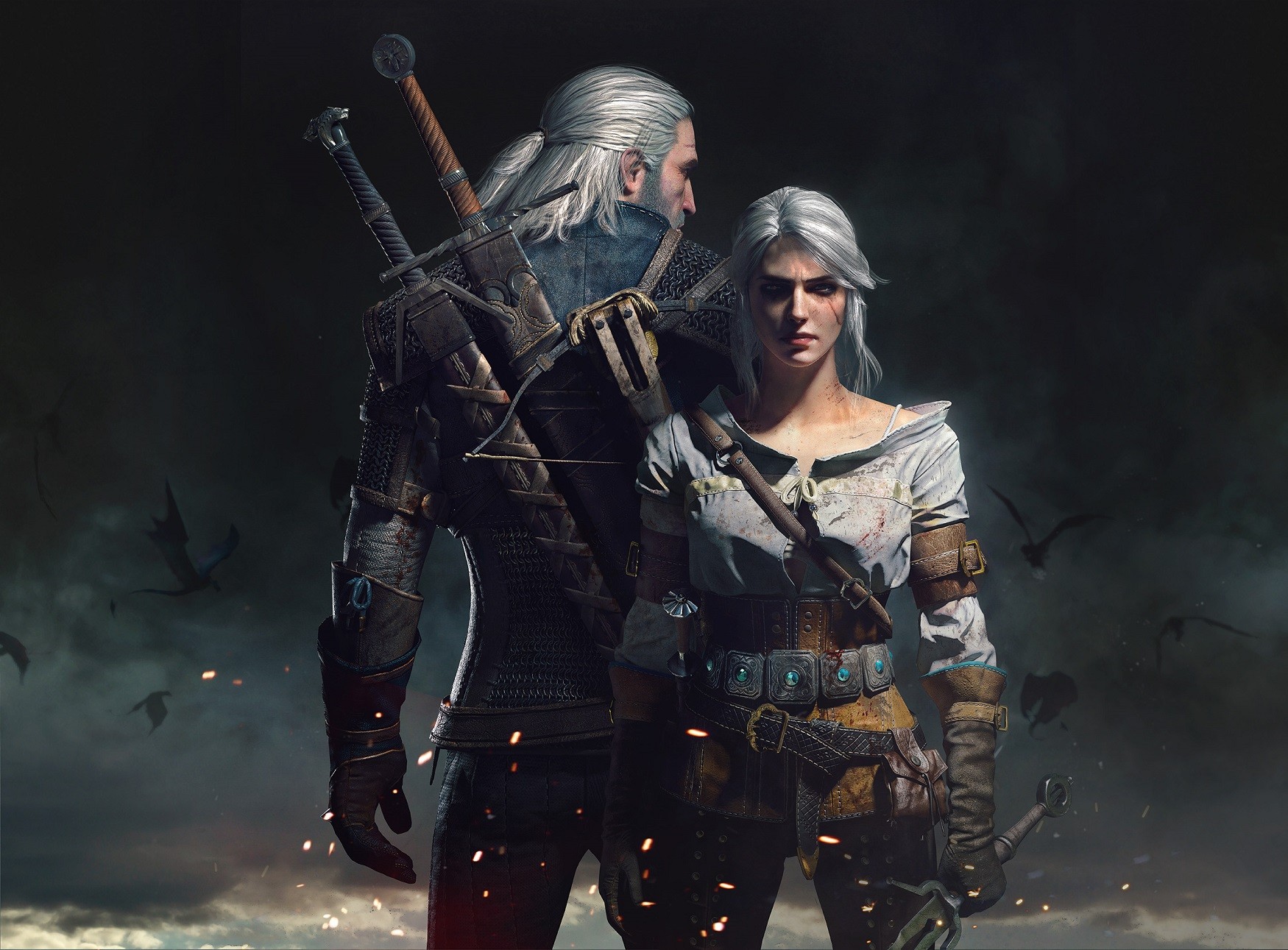 Geralt of Rivia, Cirilla Fiona Elen Riannon, Ciri Wallpaper