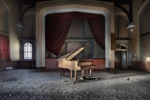 old, Architecture, Room, Piano