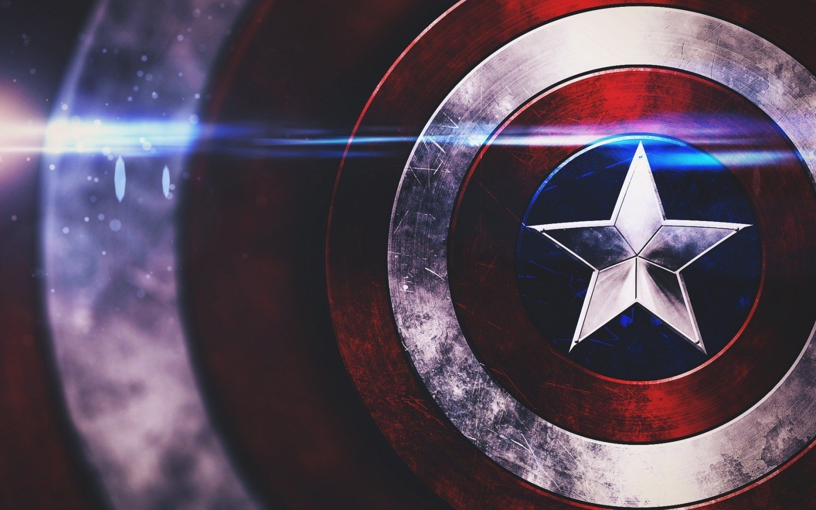Captain America, Stars, Optical flares, Macro, Shields Wallpaper