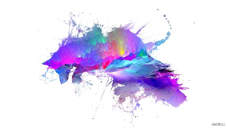 fox, Colorful, Rainbows, Mountains HD Wallpaper Desktop Background