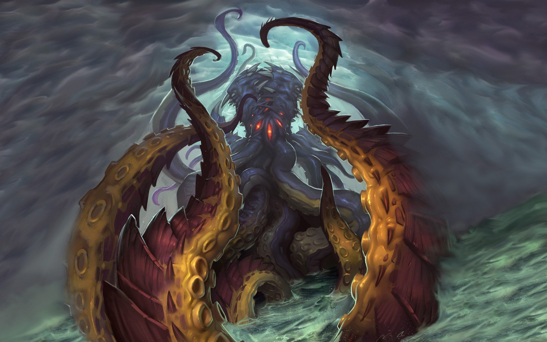 whispers of the old gods, Hearthstone, NZoth Wallpaper