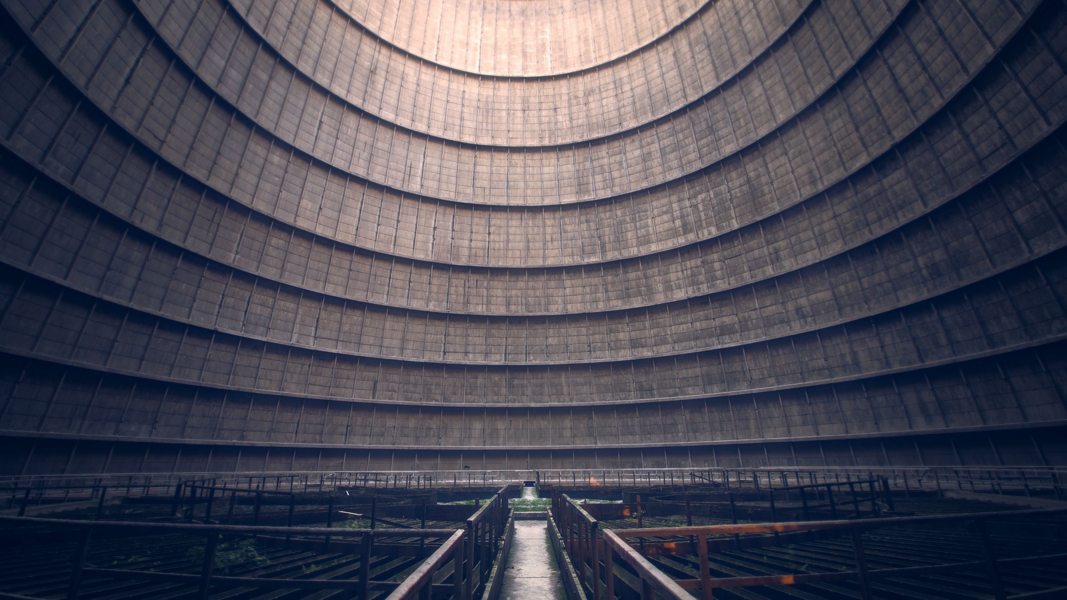 power plant, Cooling towers, Belgium, Abandoned, Photography Wallpaper