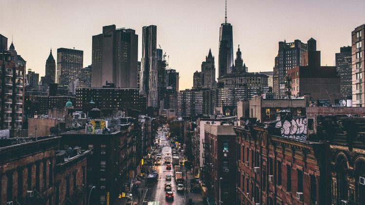 city, Manhattan, New York City, Street, Building, Cityscape HD Wallpaper Desktop Background