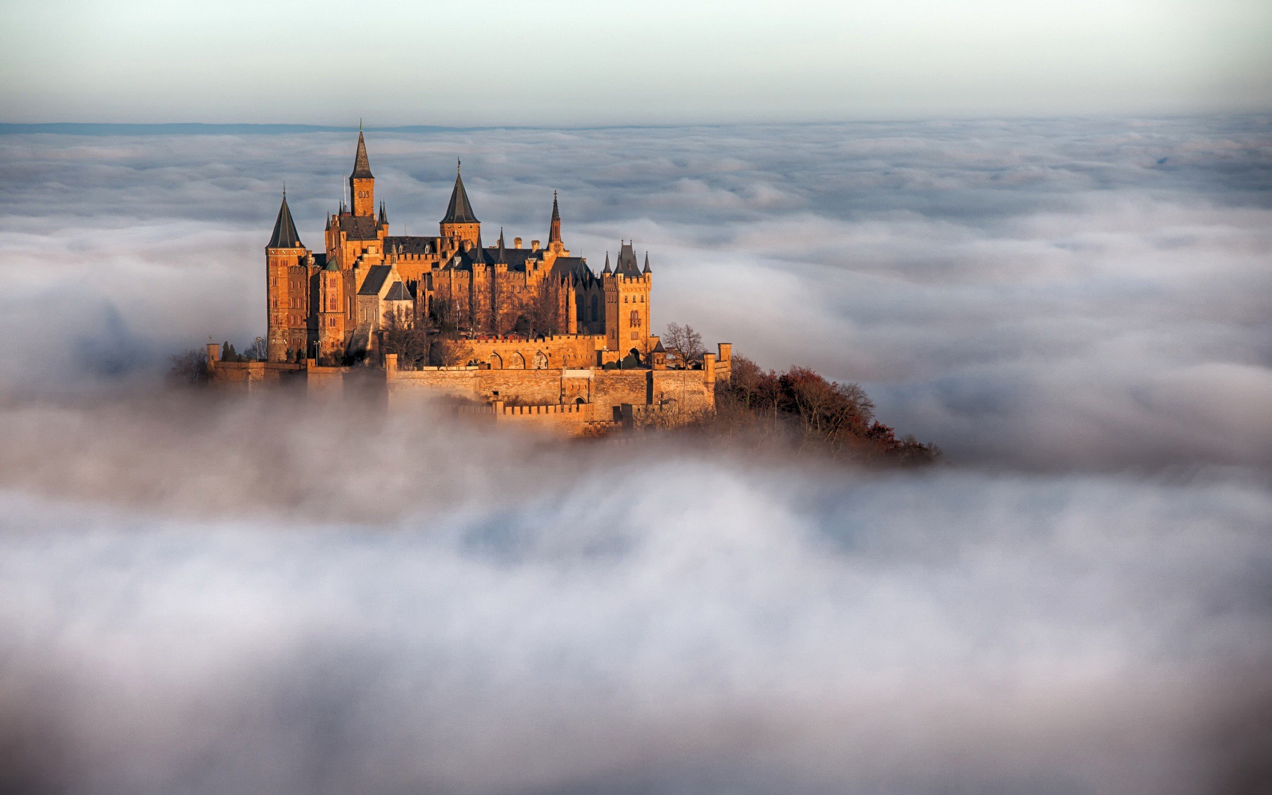 Burg Hohenzollern, Castle, Mist Wallpaper