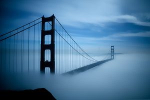 Golden Gate Bridge, Bridge, Mist, San Francisco