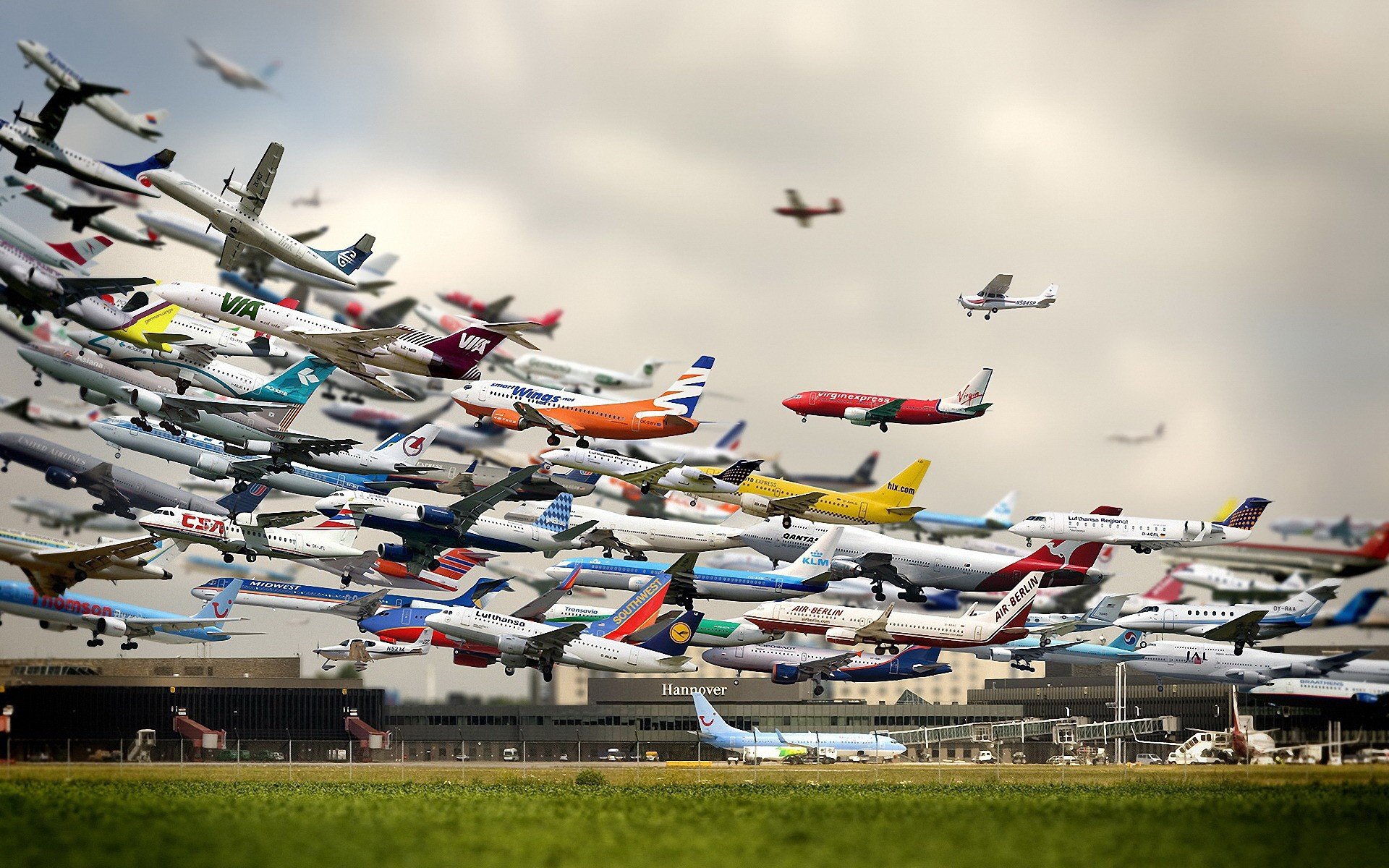 airplane, Germany, Airport, Aircraft, Passenger aircraft, Hanover Wallpaper