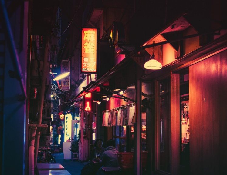Masashi Wakui, Japan, Night, Street HD Wallpaper Desktop Background