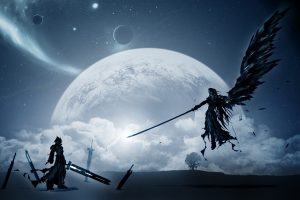 Final Fantasy, Wings, Moon, Planet