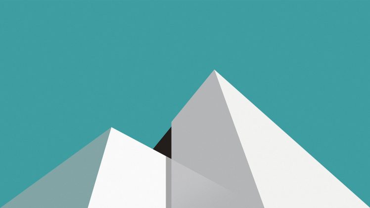 minimalism, White, Blue, Pyramid HD Wallpaper Desktop Background
