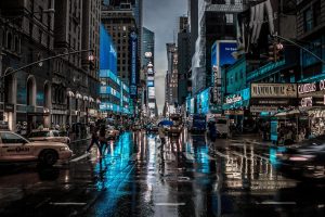 city, New York City, Rain, Cityscape