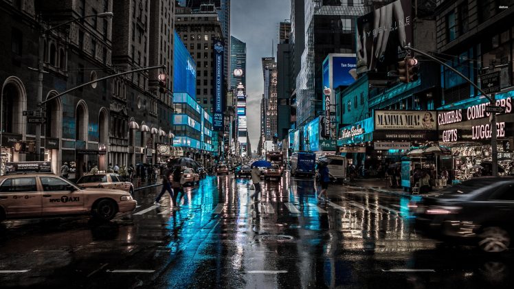 city, New York City, Rain, Cityscape HD Wallpaper Desktop Background