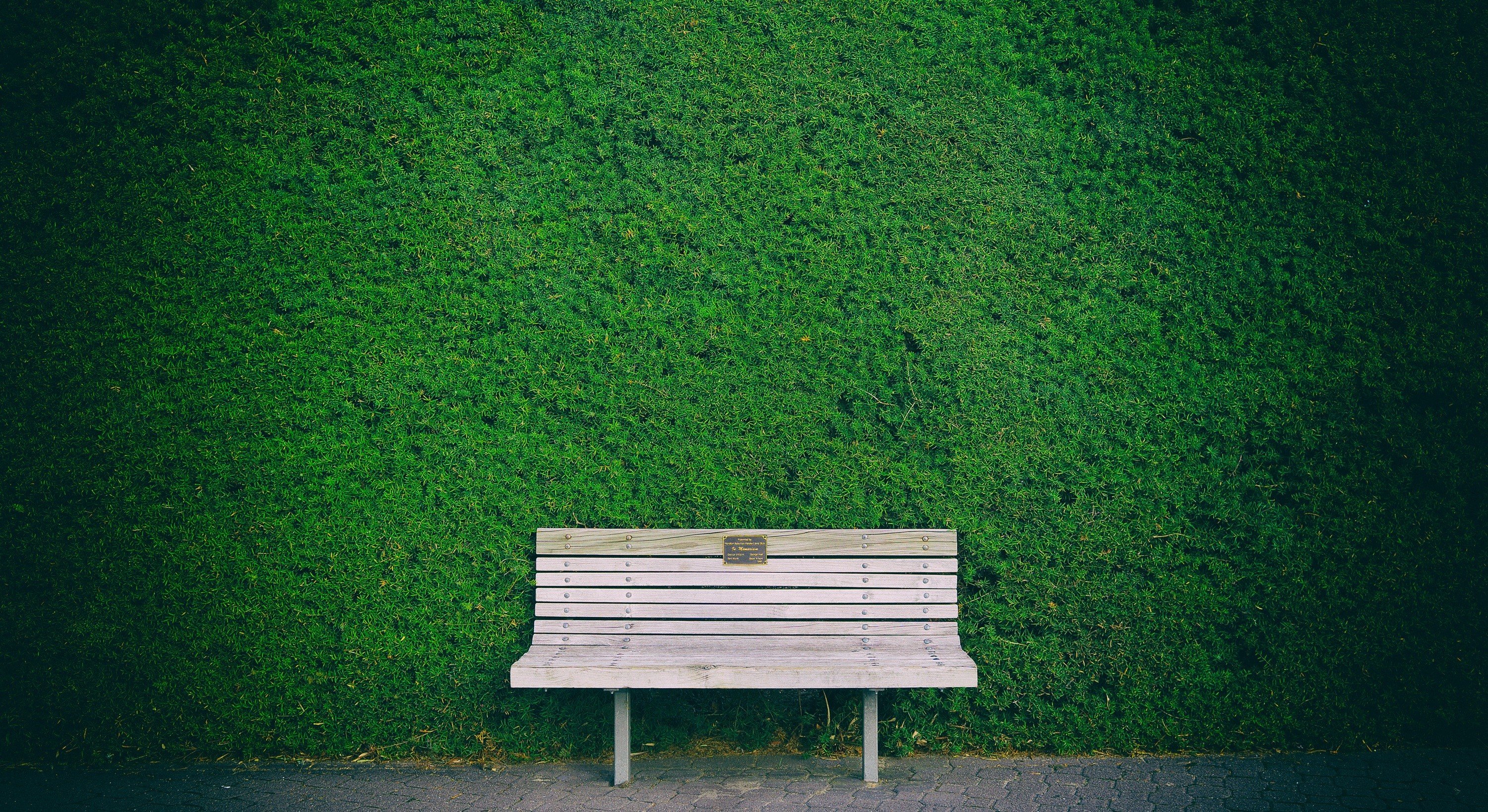 bench, Green, Minimalism Wallpaper
