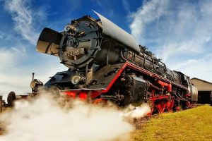 steam locomotive, Train