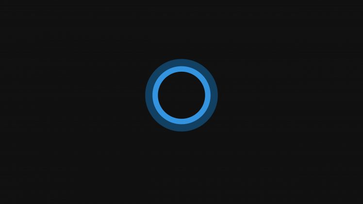 Cortana, Windows 10, Minimalism, Circles HD Wallpaper Desktop Background