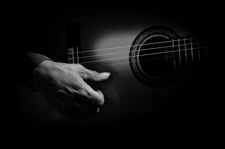 monochrome, Guitar, Music Wallpapers HD / Desktop and Mobile Backgrounds